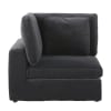 Eckelement für Sofa mit Samtbezug, dunkelgrau